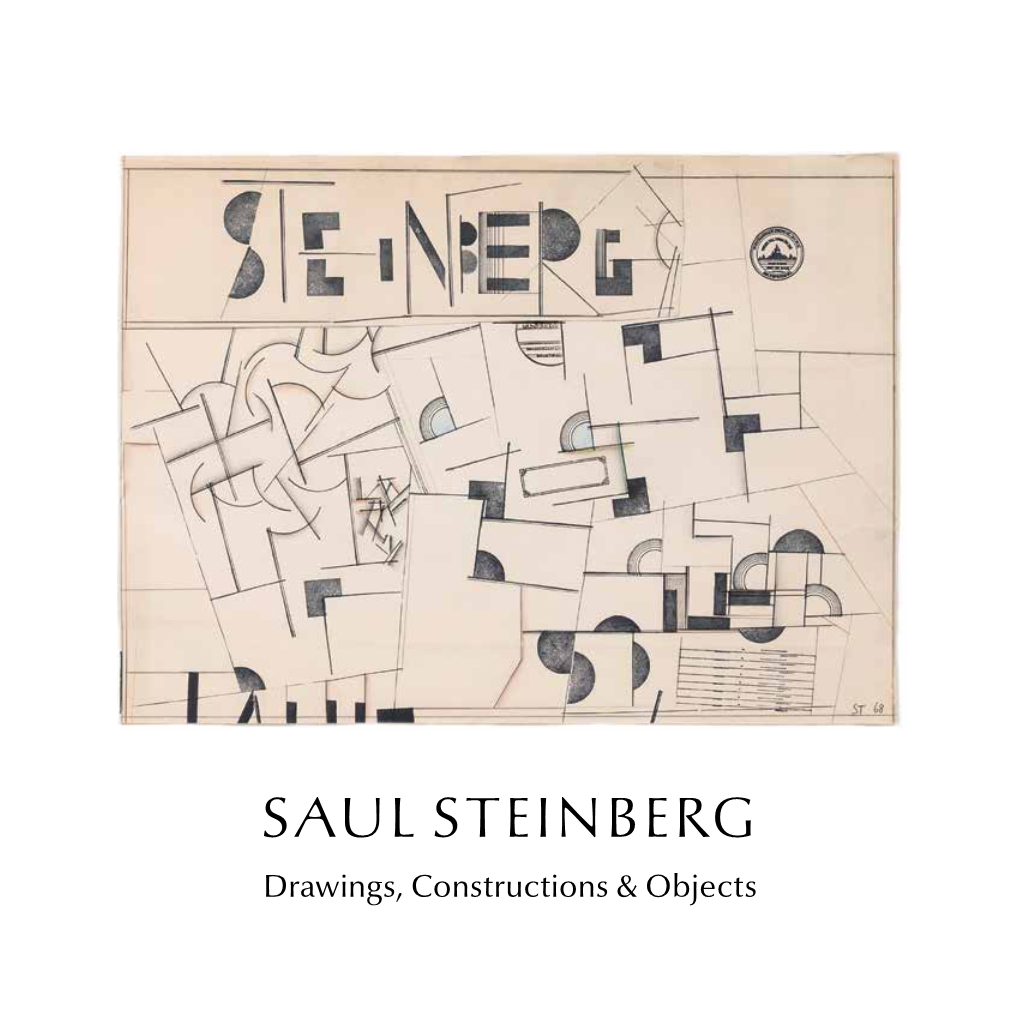 SAUL STEINBERG Drawings, Constructions & Objects Ink, 1962, Ink and Pencil on Paper, 13 ¼ X 22 5/8 Inches
