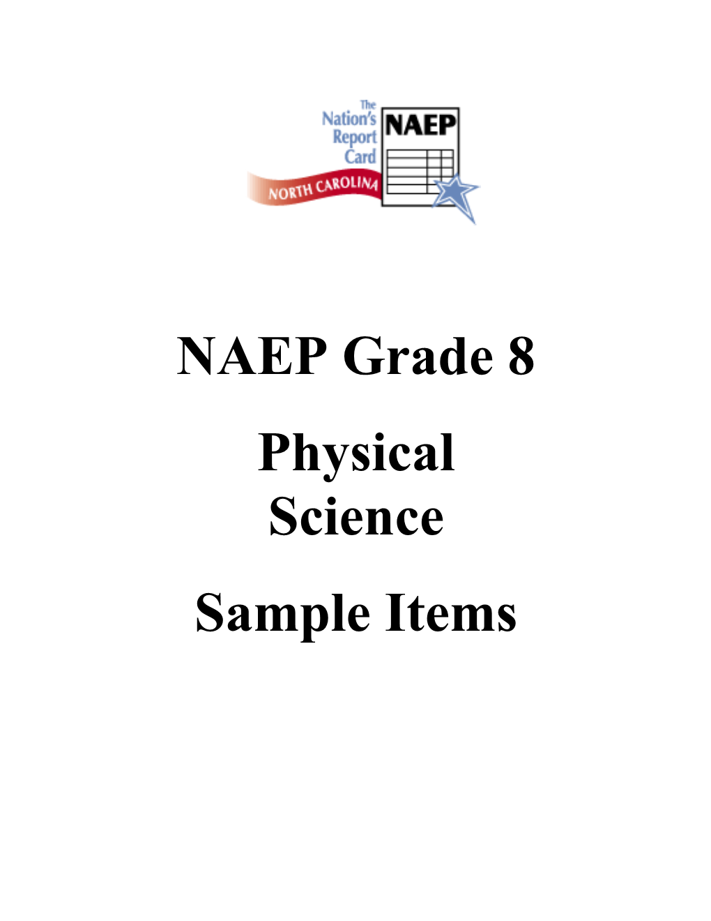 National Assessment of Educational Progress (NAEP) Released Items s2