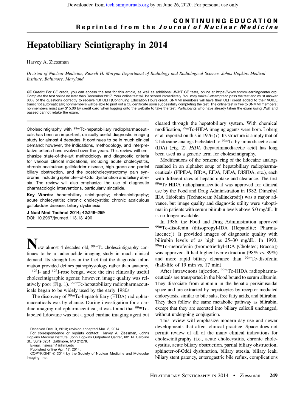 Hepatobiliary Scintigraphy in 2014