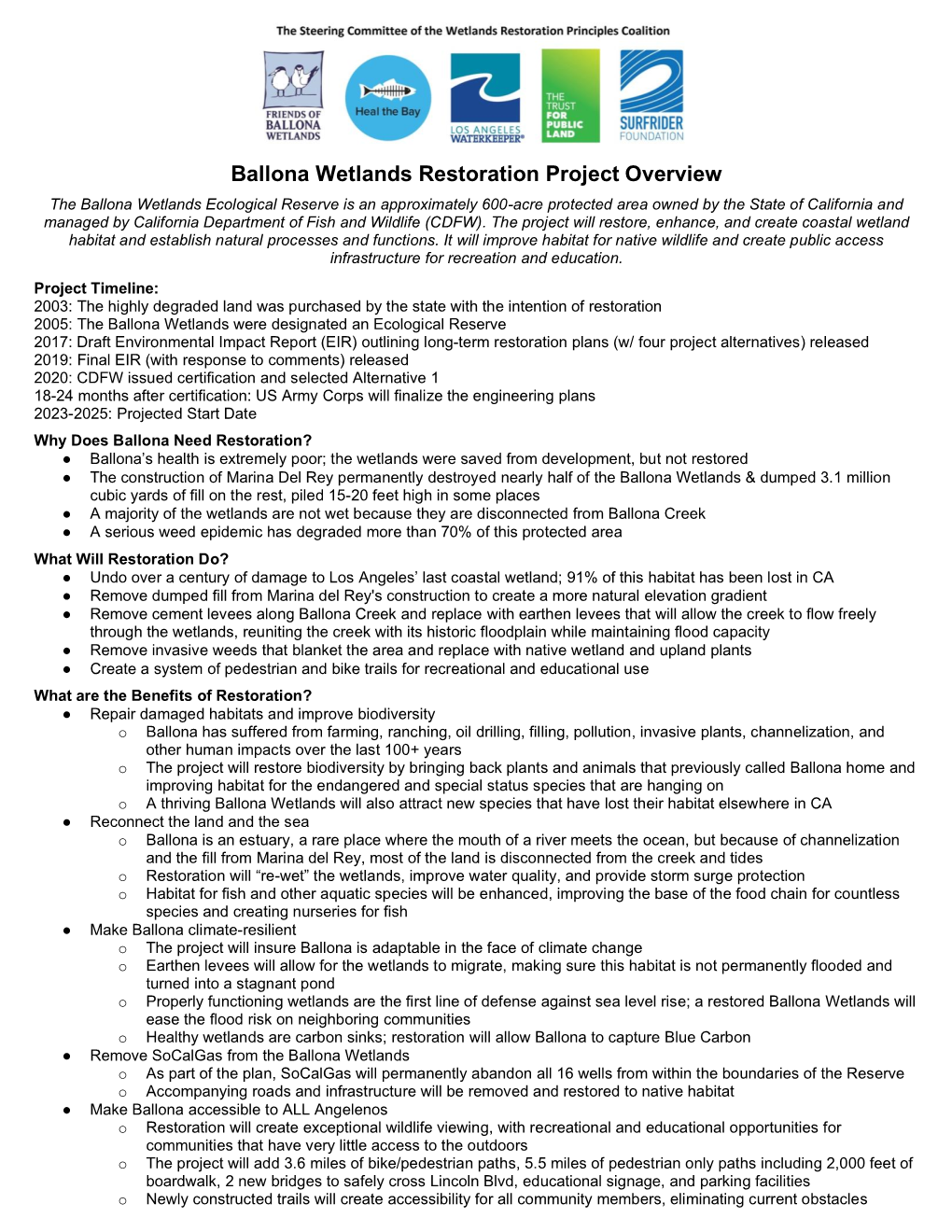 Restoration Project Overview