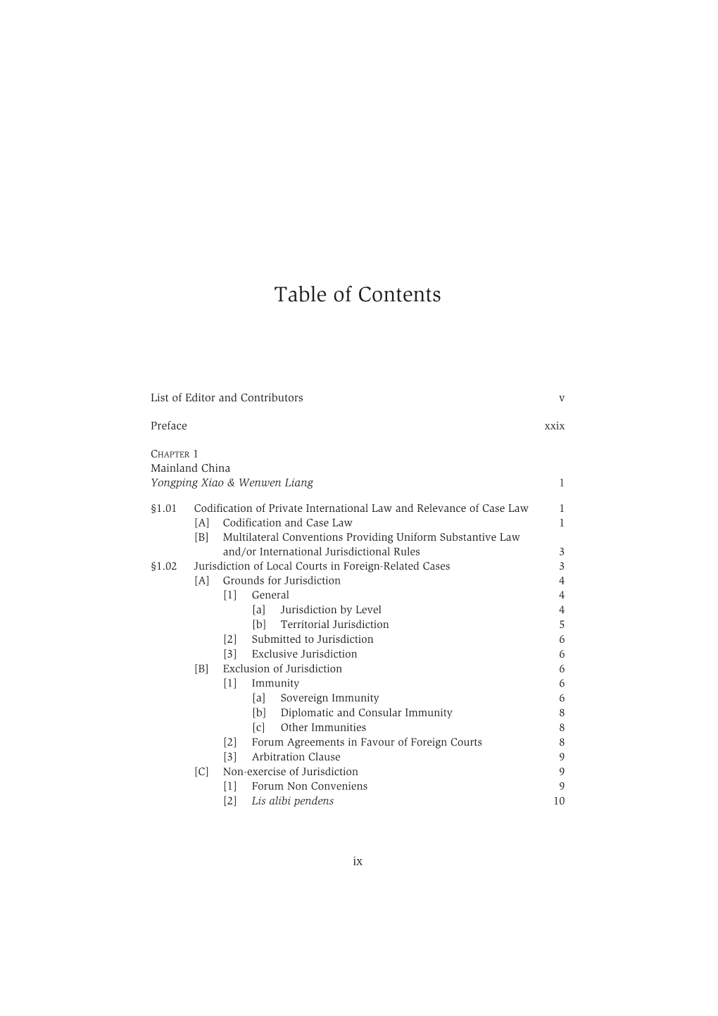 Table of Contents