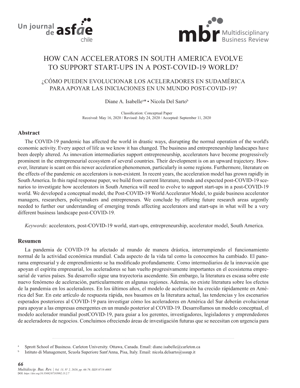 How Can Accelerators in South America Evolve to Support Start-Ups in a Post-Covid-19 World?