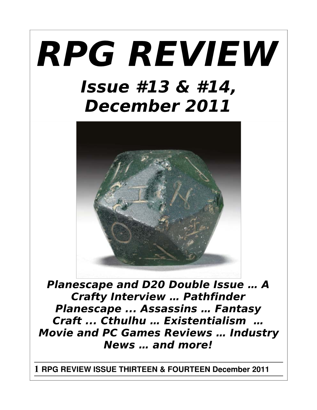 RPG Review, Issue 13 and 14, December 2011