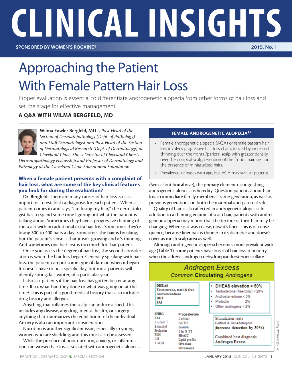 Approaching the Patient with Female Pattern Hair Loss