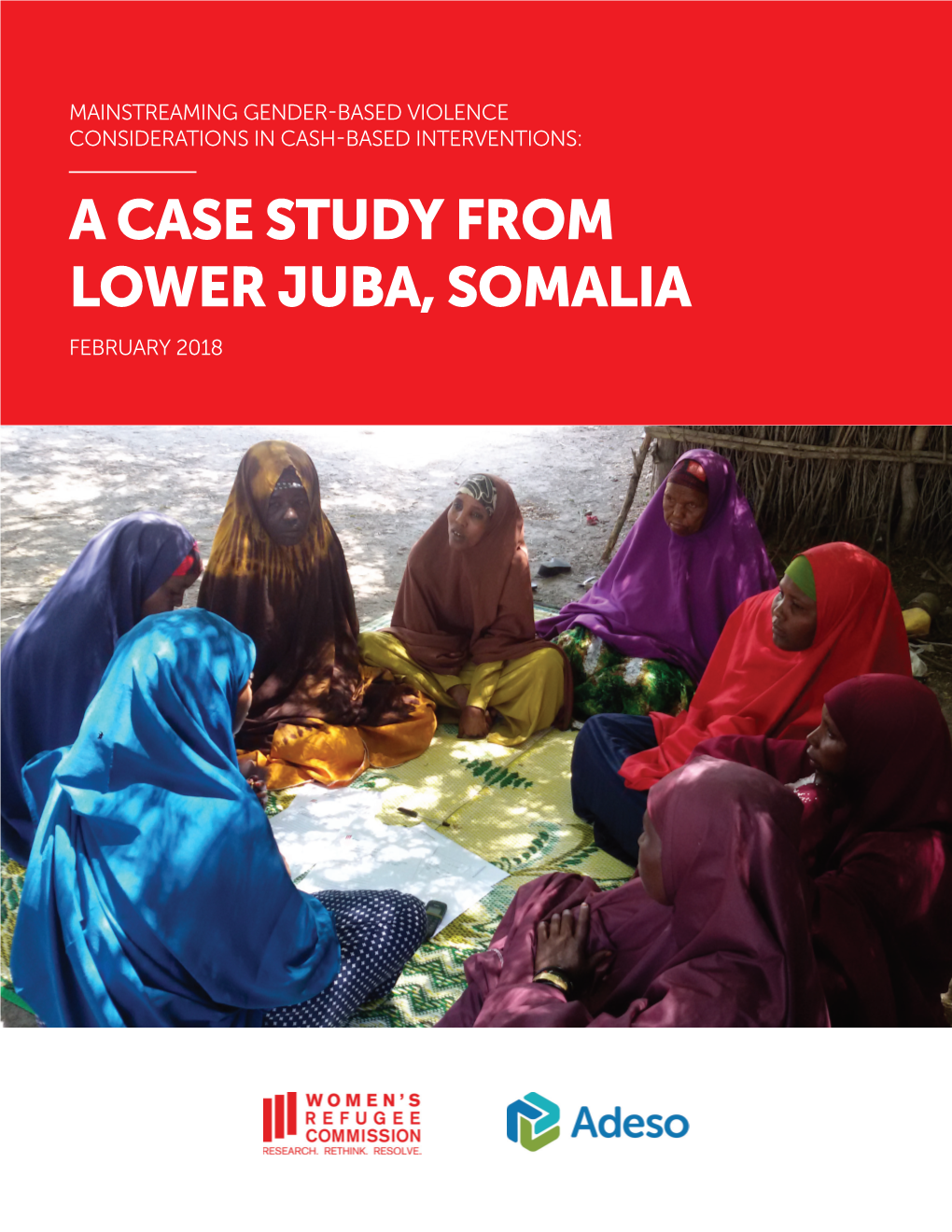 Somalia February 2018 Mainstreaming Gender-Based Violence Considerations in Cash-Based Interventions: a Case Study from Lower Juba, Somalia