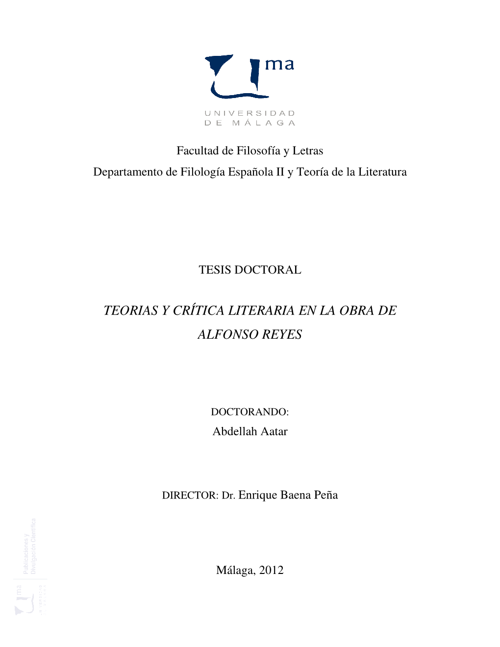 Teorias Y Critica Literaria En La Obra De Alfonso Reyes