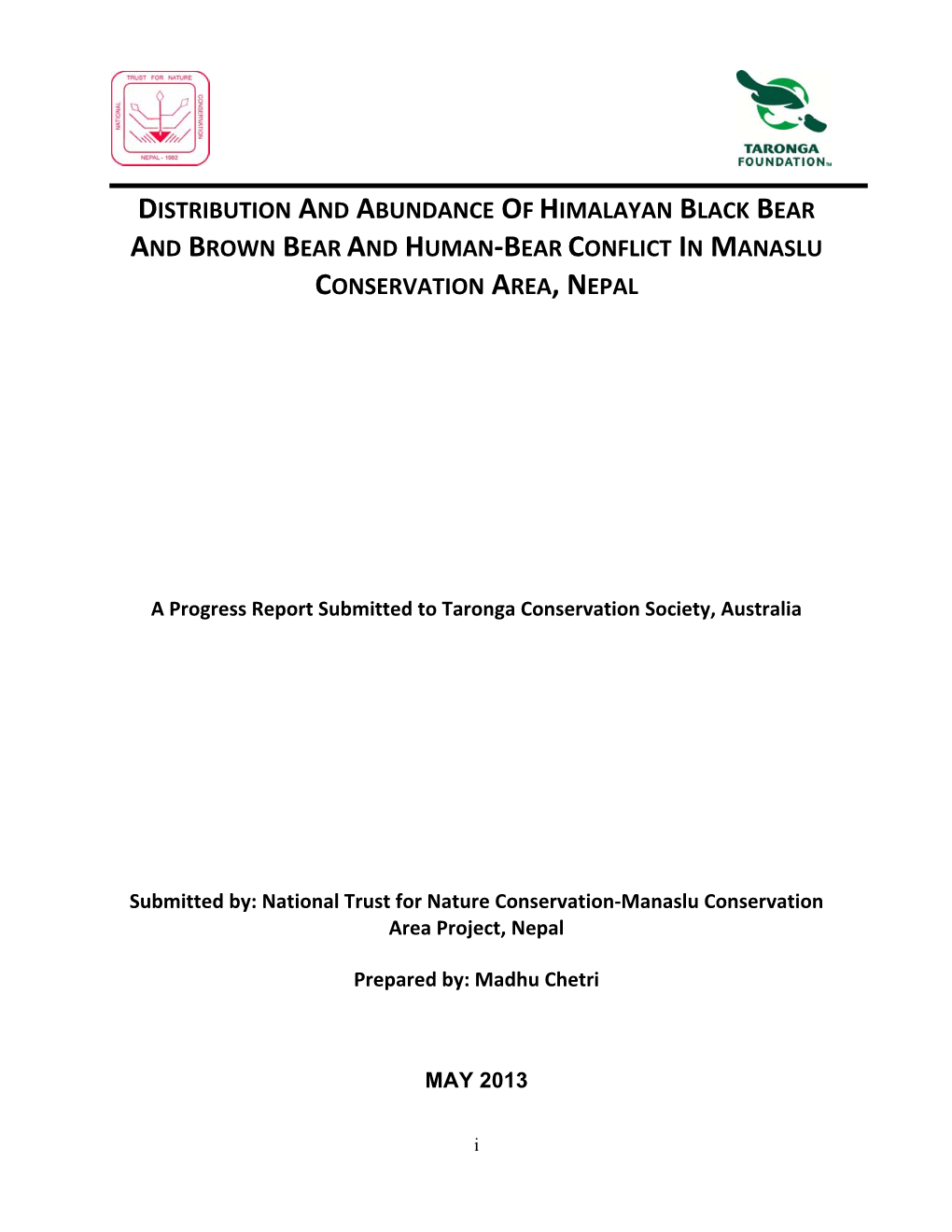 Distribution and Abundance of Himalayan Black Bear and Brown Bear and Human‐Bear Conflict in Manaslu Conservation Area, Nepal