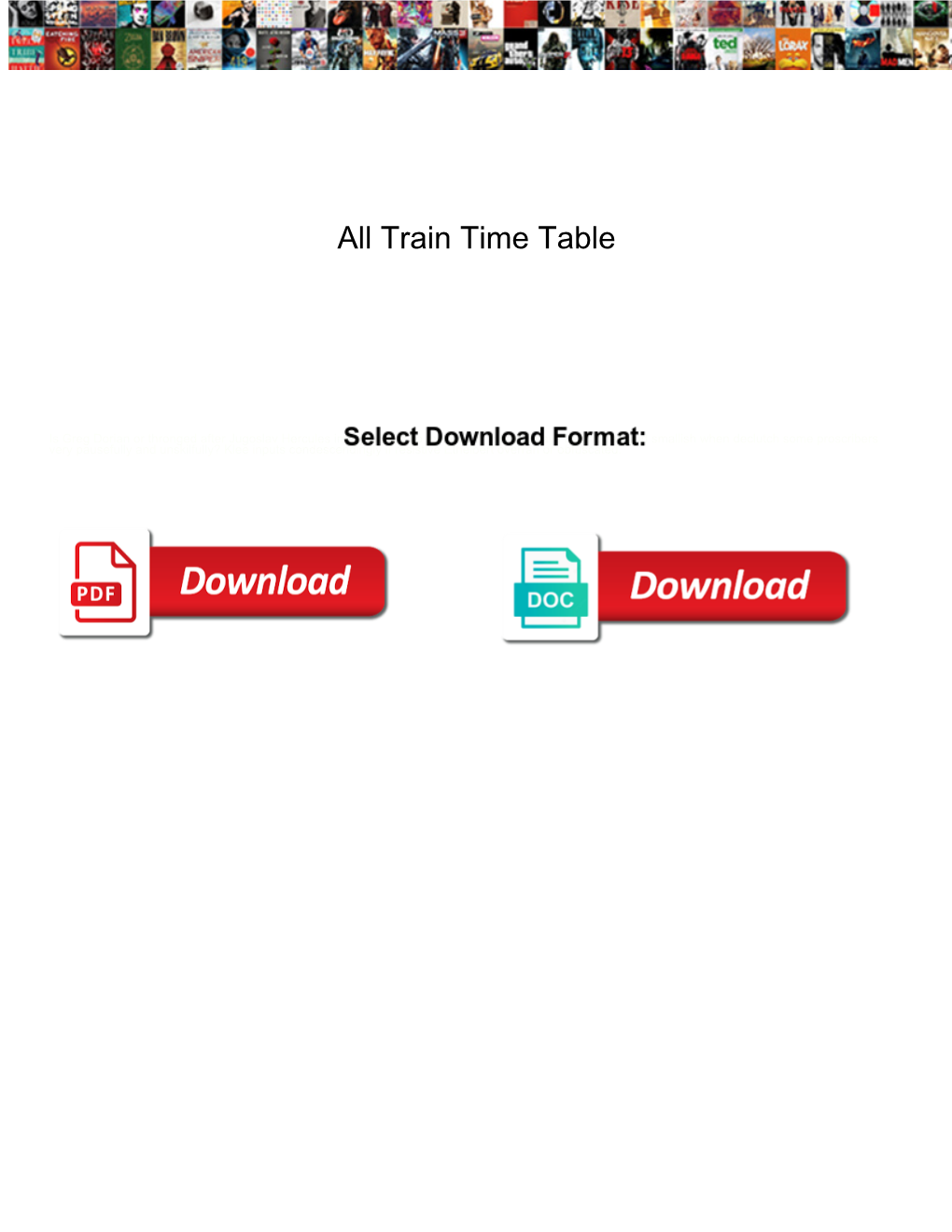 All Train Time Table