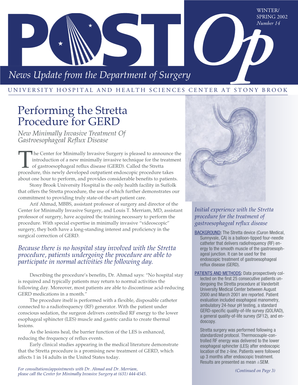 Performing the Stretta Procedure for GERD New Minimally Invasive Treatment of Gastroesophageal Reflux Disease