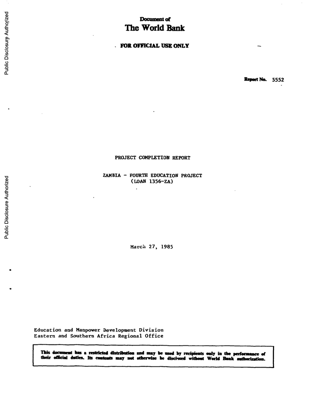 World Bank Document