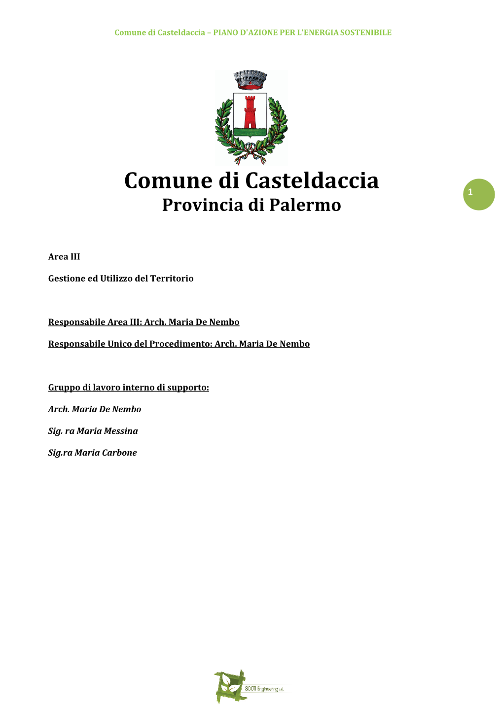 Casteldaccia – PIANO D'azione PER L'energia SOSTENIBILE