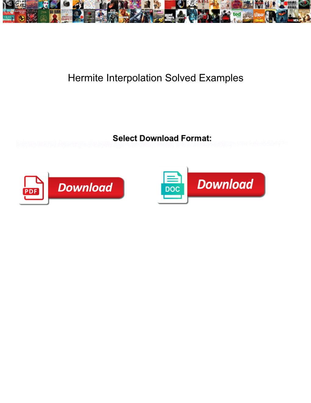 Hermite Interpolation Solved Examples