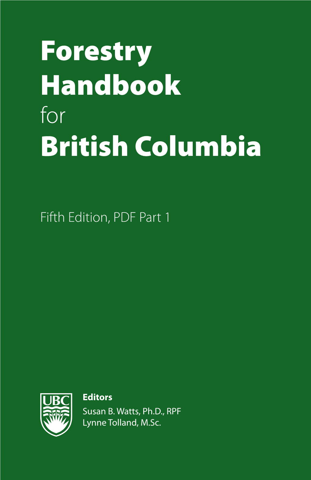 Forestry Handbook British Columbia