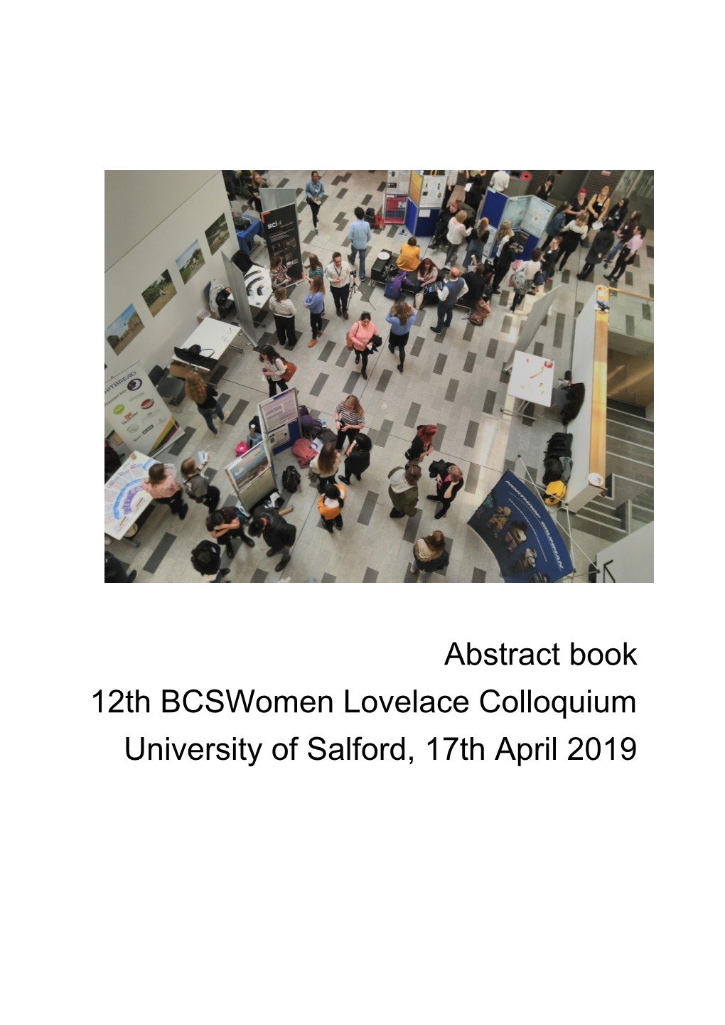 Bcswomen Lovelace Colloquium 2019 Abstract Book