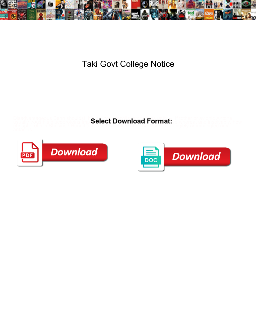 Taki Govt College Notice