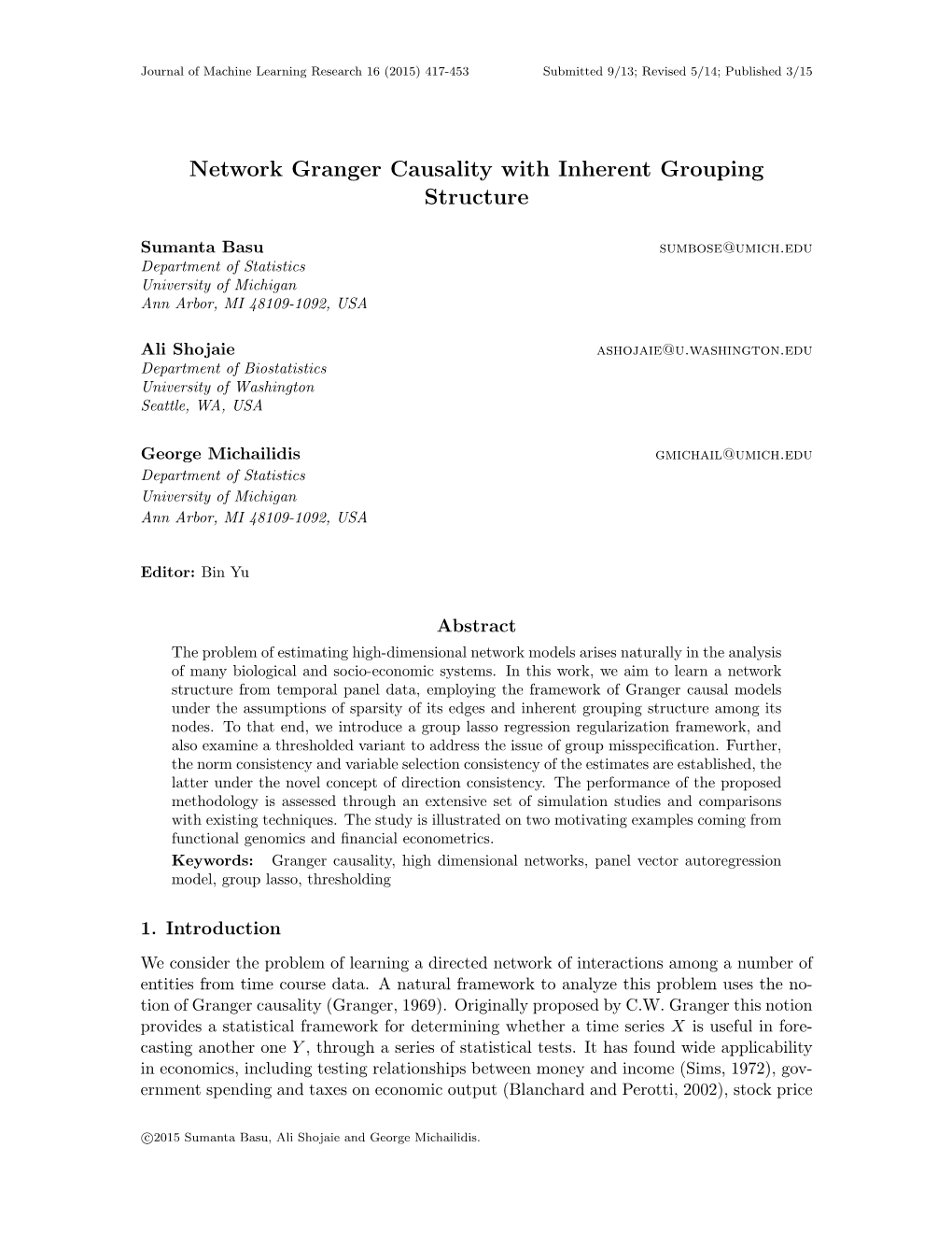 Network Granger Causality with Inherent Grouping Structure