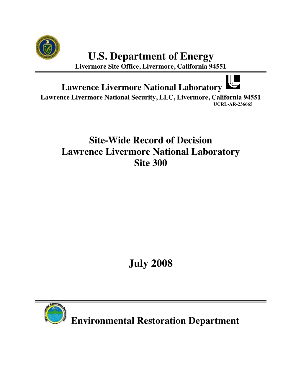 Record of Decision (Rods)