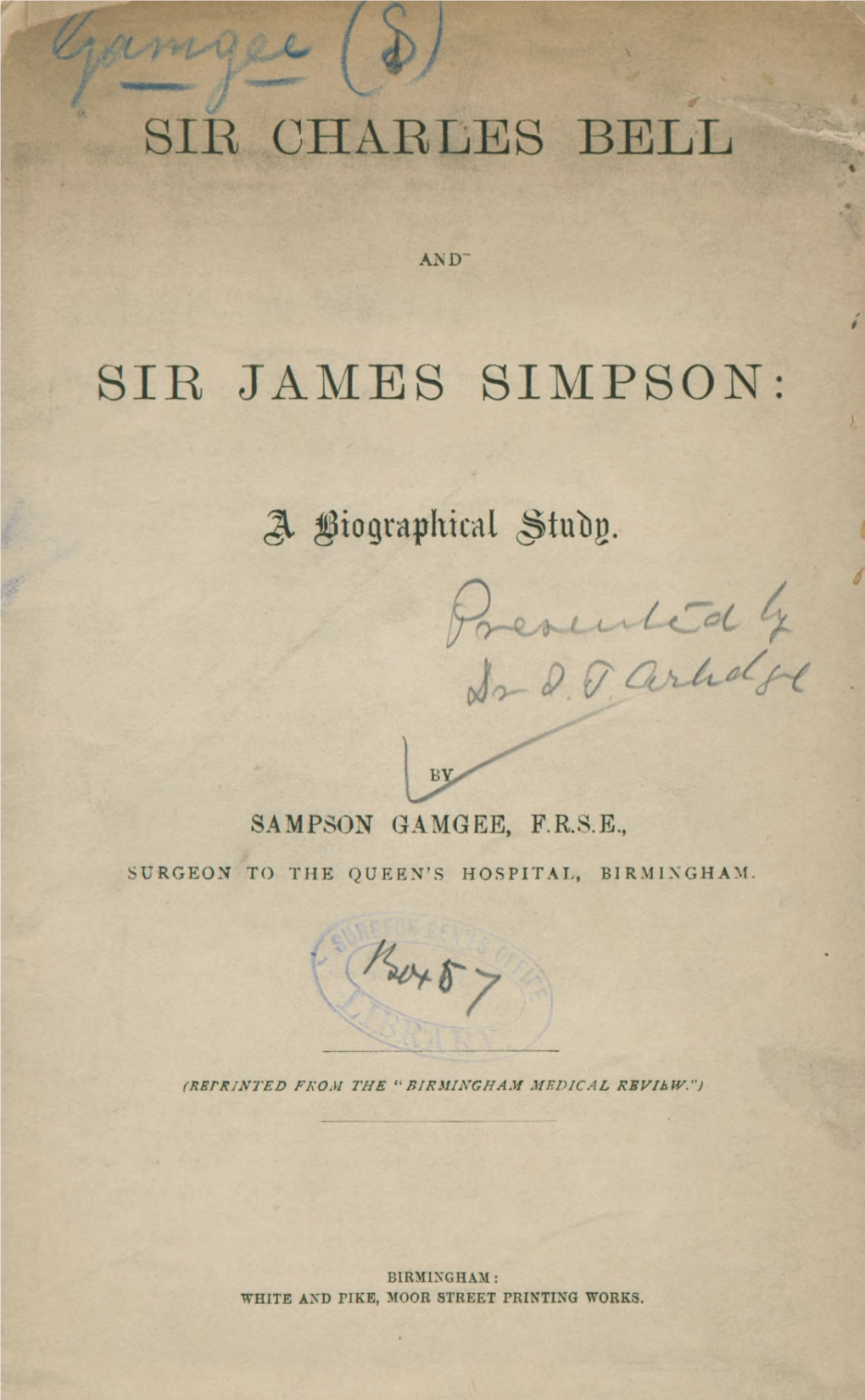 Sir Charles Bell and Sir James Simpson