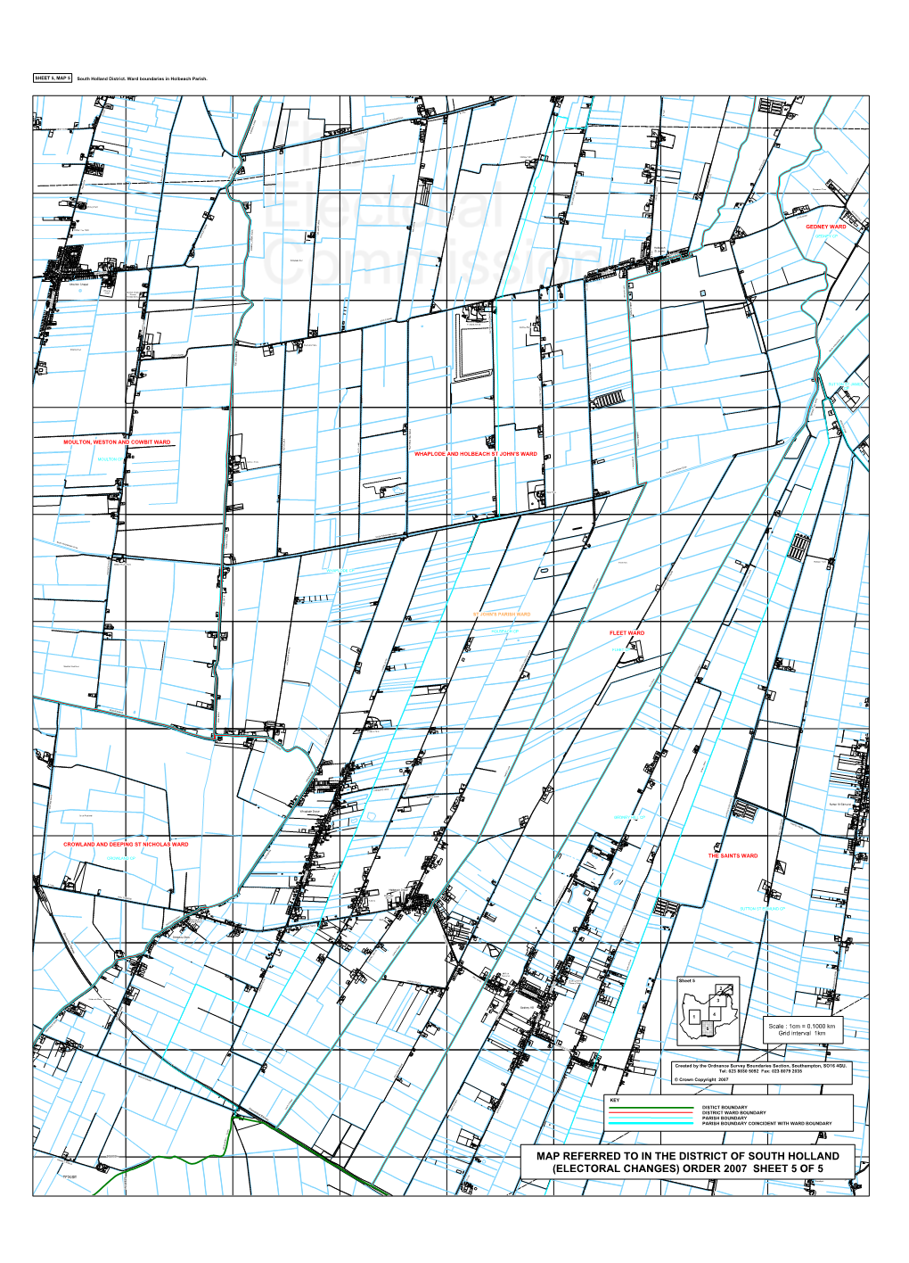 Map Referred to in the District of South Holland (Electoral Changes) Order 2007 Sheet 5 of 5