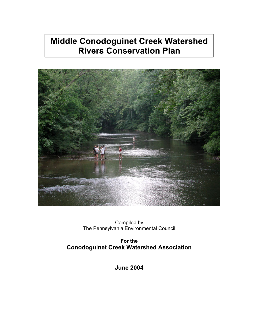 Middle Conodoguinet Creek Watershed Rivers Conservation Plan