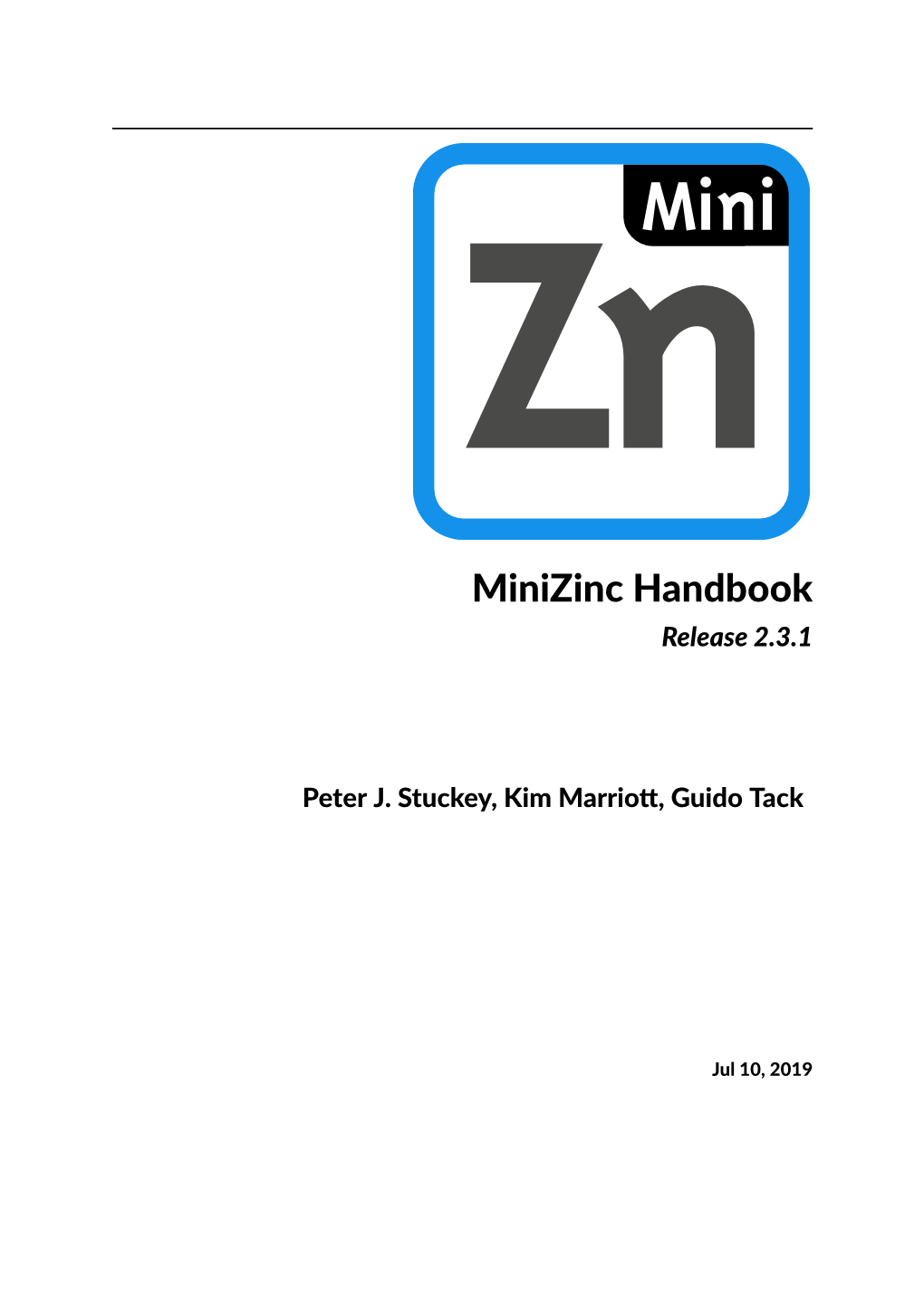 Minizinc Handbook Release 2.3.1