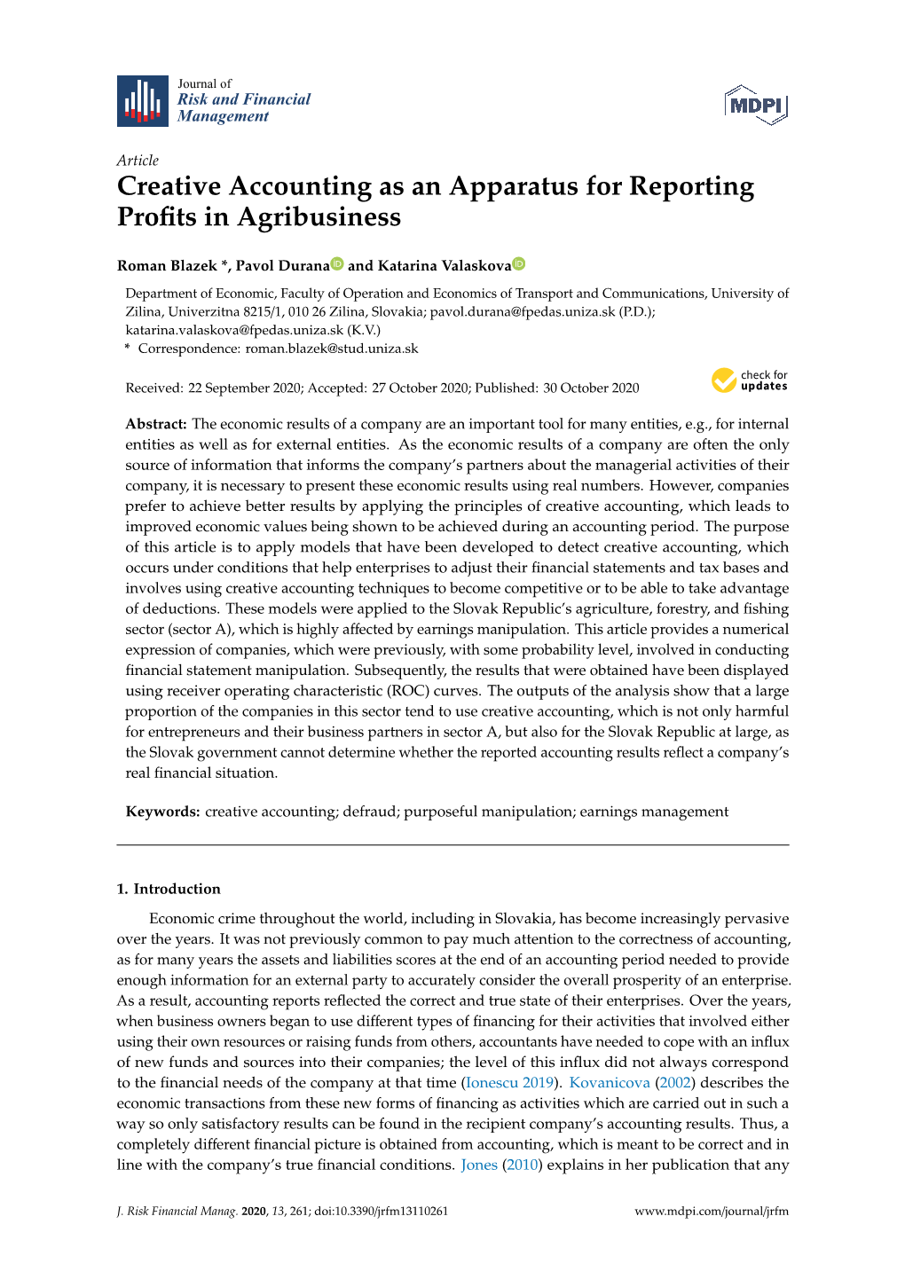 Creative Accounting As an Apparatus for Reporting Profits in Agribusiness