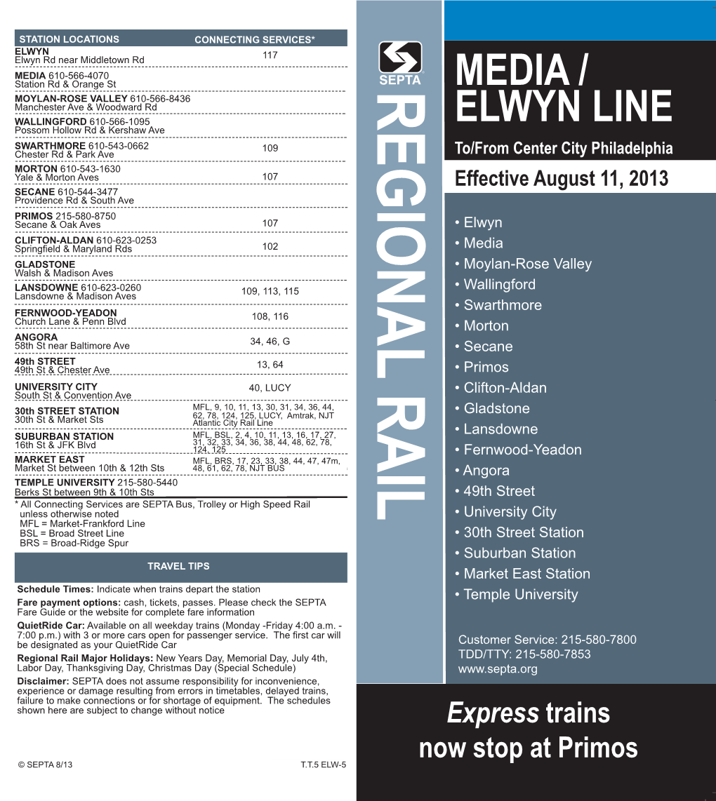 Media Elwyn Line Public Timetable Layout 2