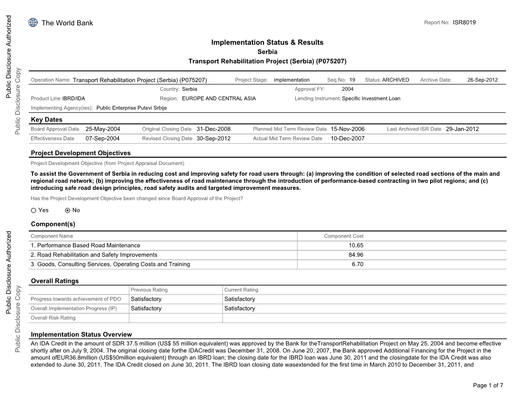 World Bank Document