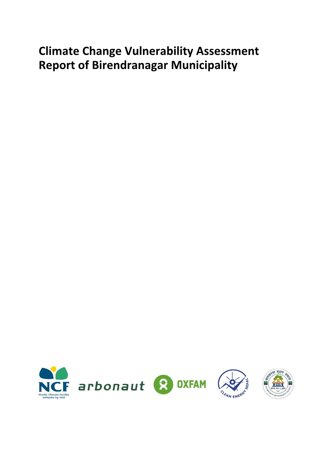 Climate Change Vulnerability Assessment Report of Birendranagar Municipality