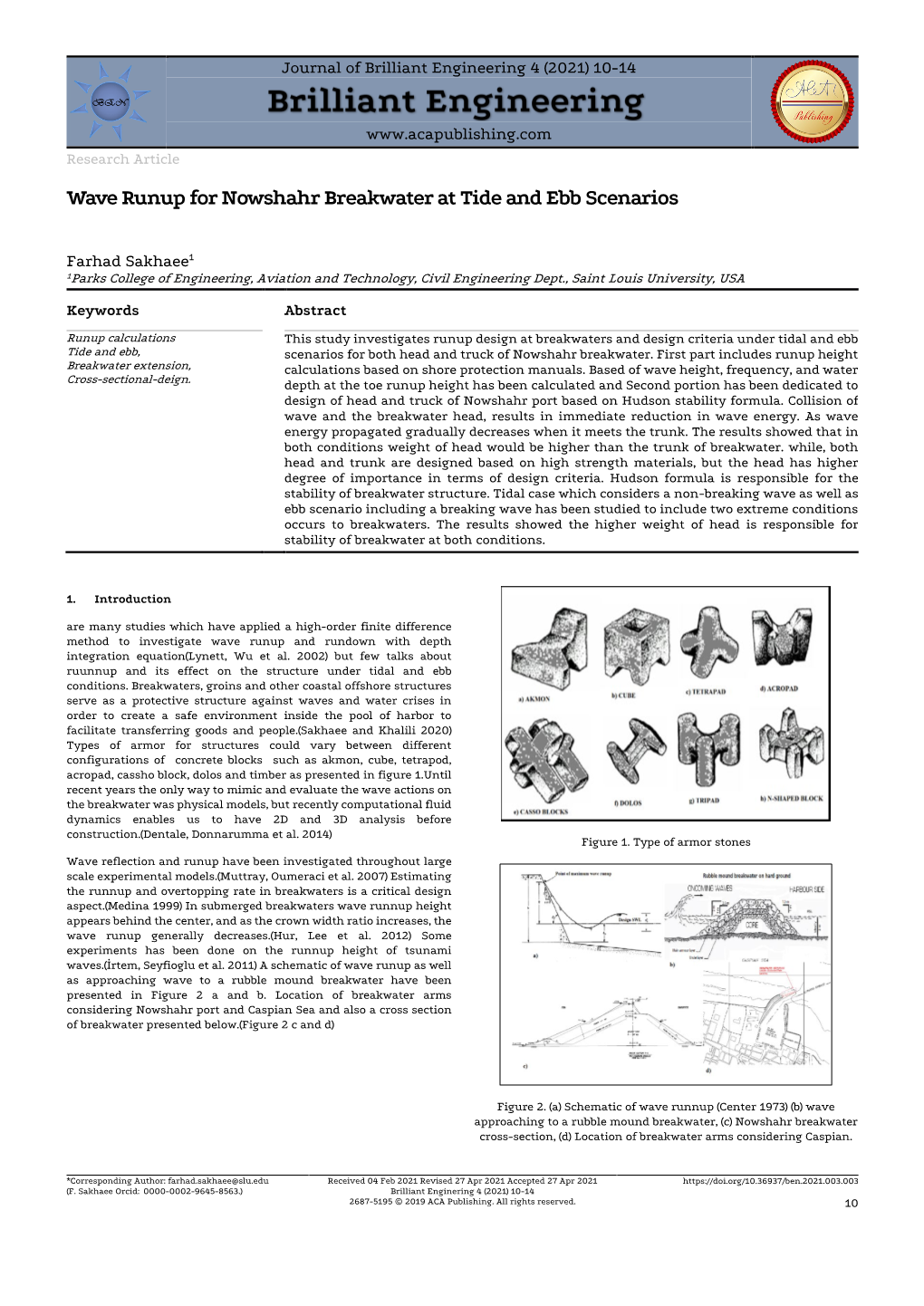 Wave Runup for Nowshahr Breakwater at Tide and Ebb Scenarios