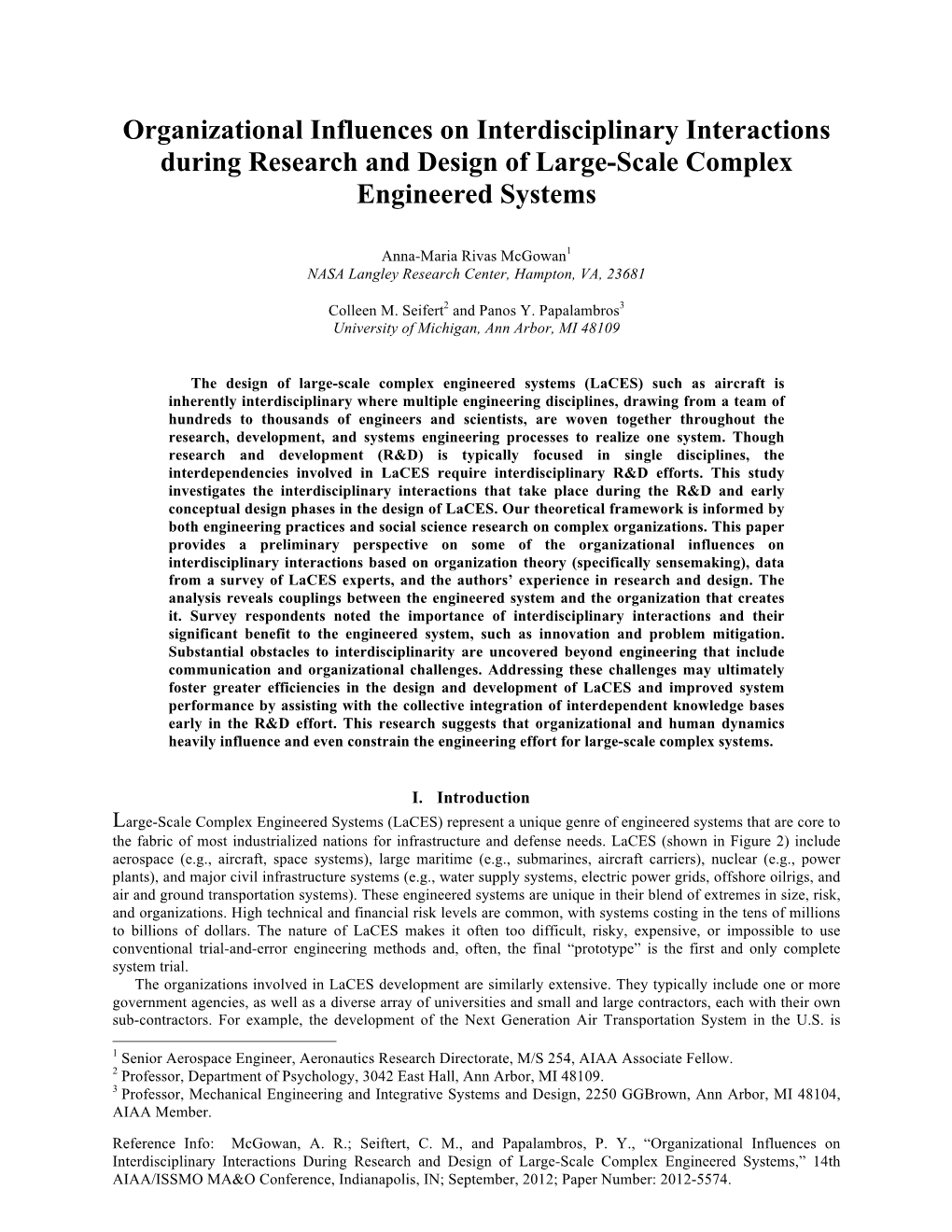 Organizational Influences on Interdisciplinary Interactions During Research and Design of Large-Scale Complex Engineered Systems