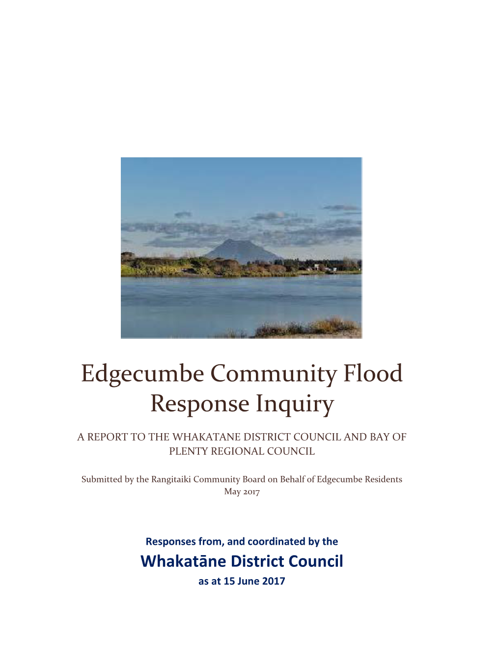 Edgecumbe Community Flood Response Inquiry