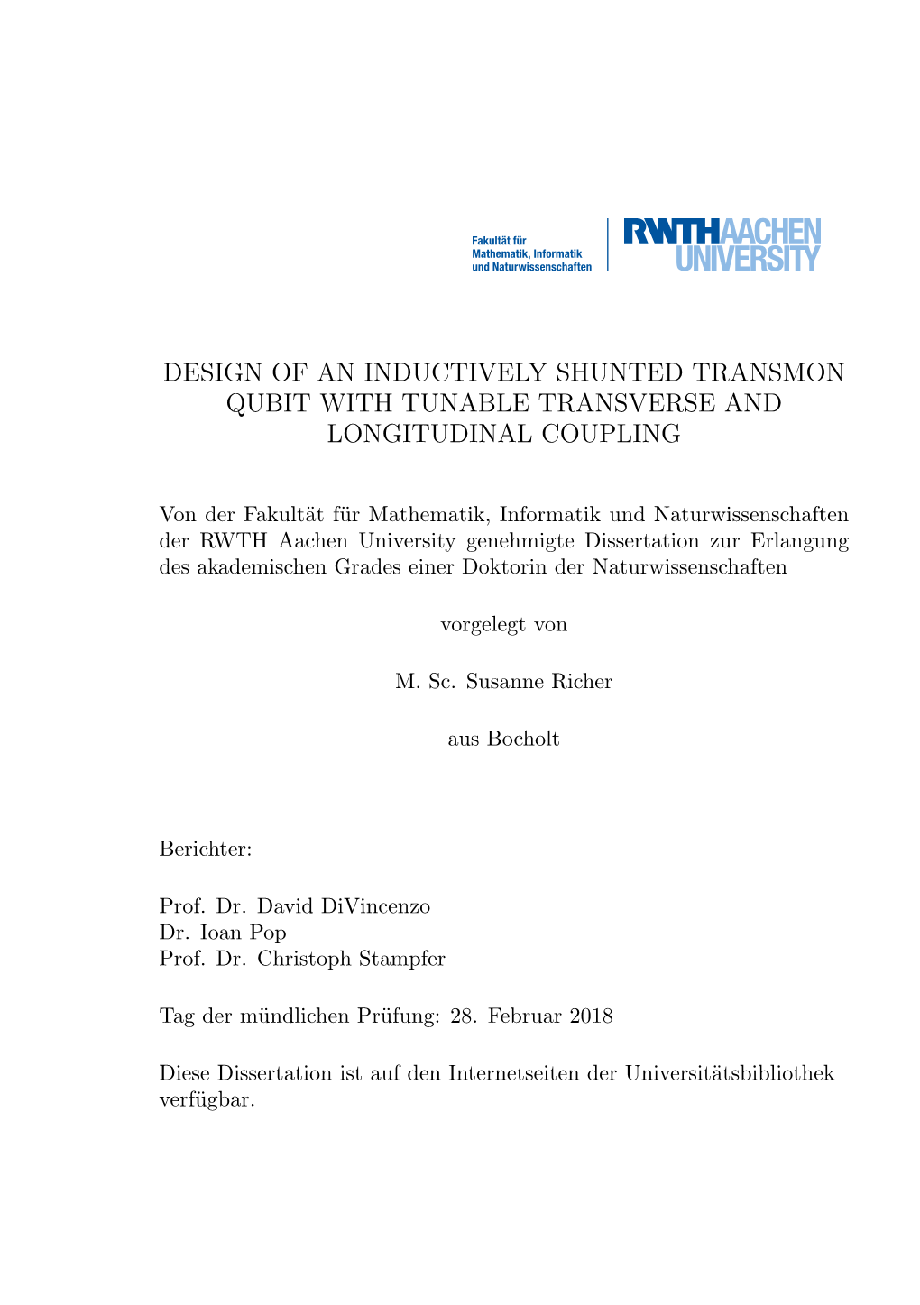 Design of an Inductively Shunted Transmon Qubit with Tunable Transverse and Longitudinal Coupling