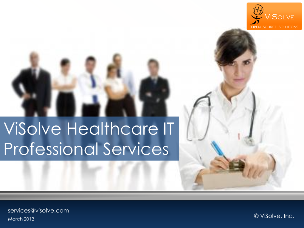 Visolve HIT Professional Services