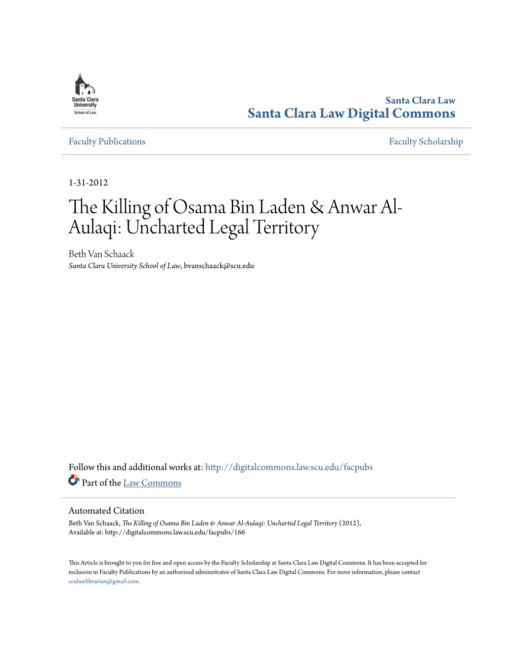 The Killing of Osama Bin Laden & Anwar Al-Aulaqi