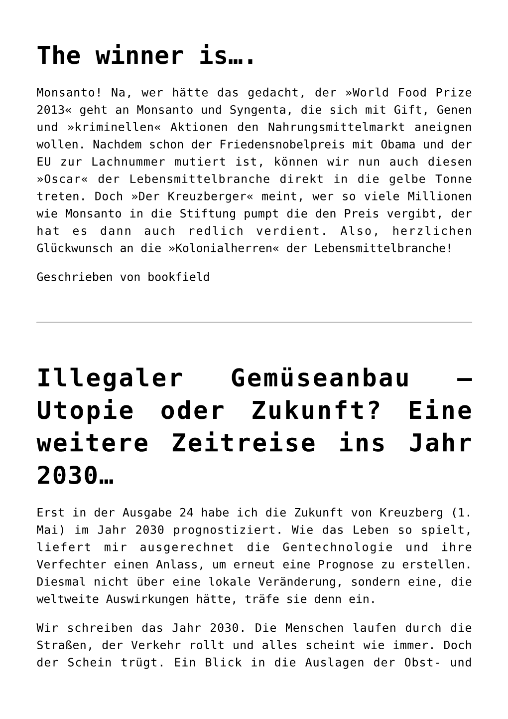 Utopie Oder Zukunft? Eine Weitere Zeitreise Ins Jahr 2030…,Gentec