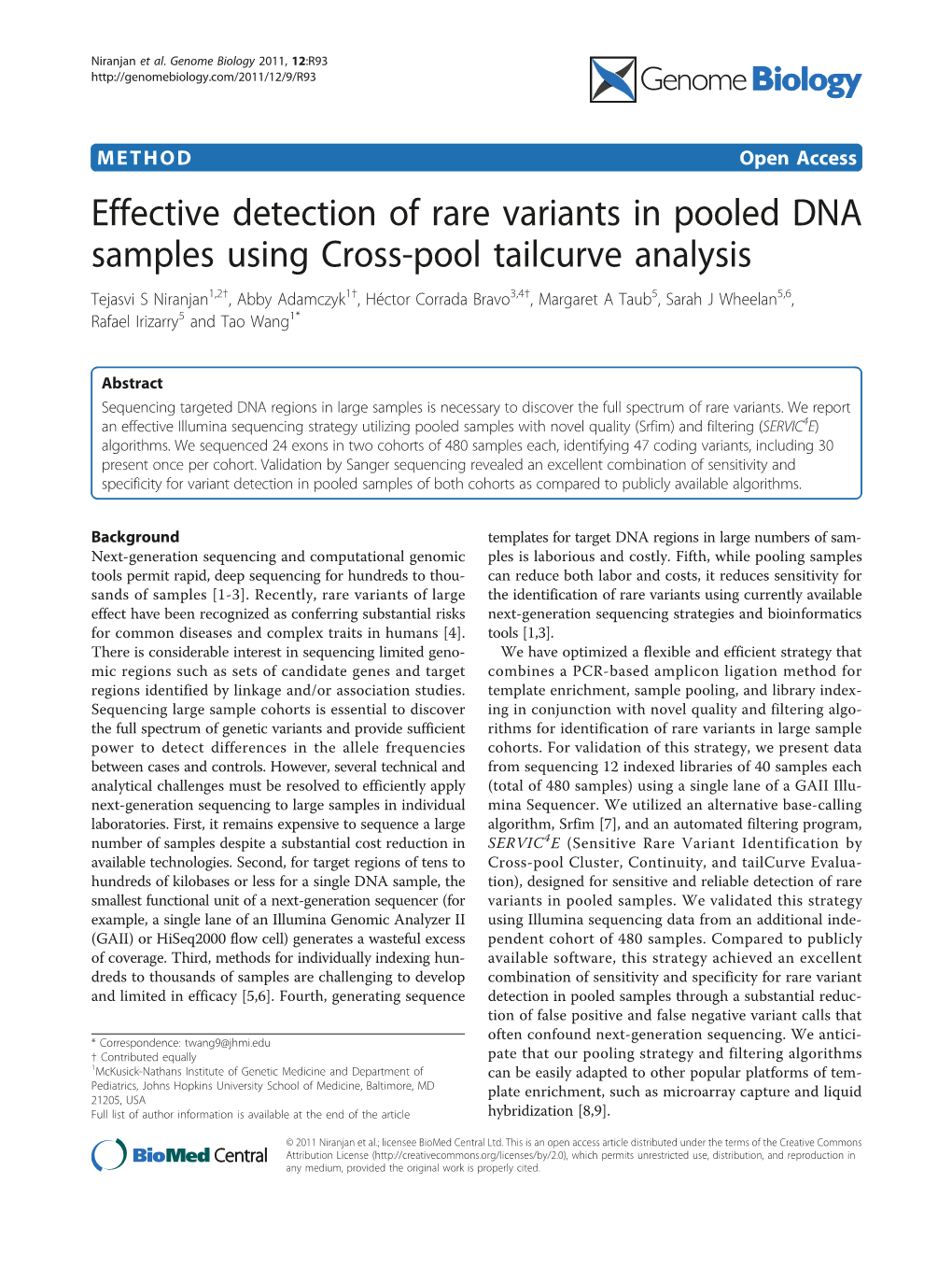 Effective Detection of Rare Variants in Pooled DNA Samples Using Cross