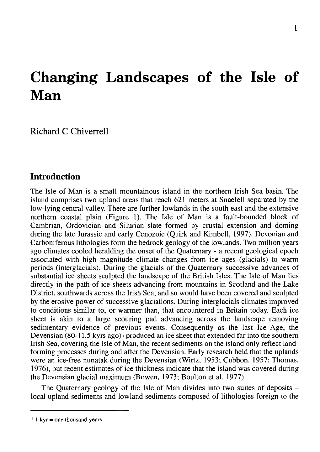 Changing Landscapes of the Isle of Man