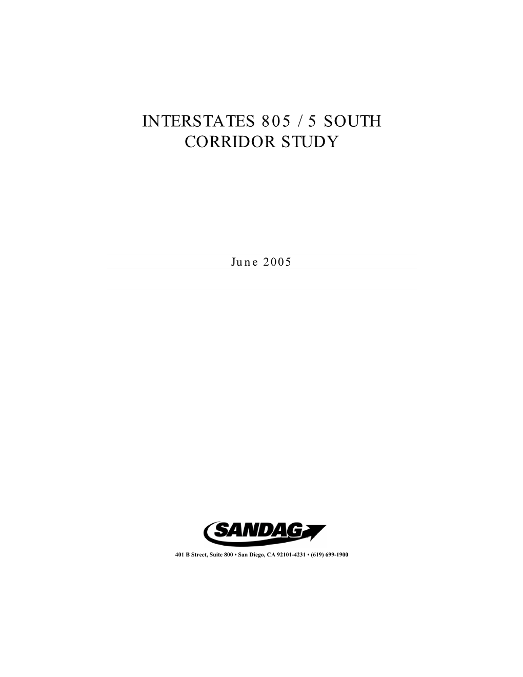 Interstates 805/ 5 South Corridor Study