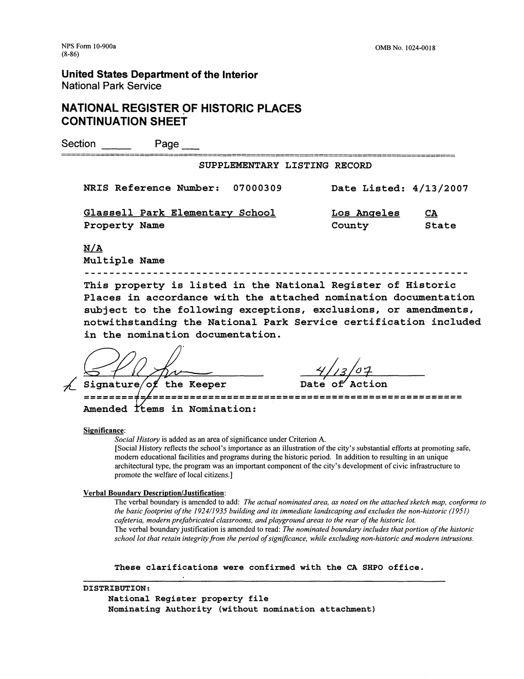 United States Department of the Interior National Park Service NATIONAL REGISTER of HISTORIC PLACES CONTINUATION SHEET Section P