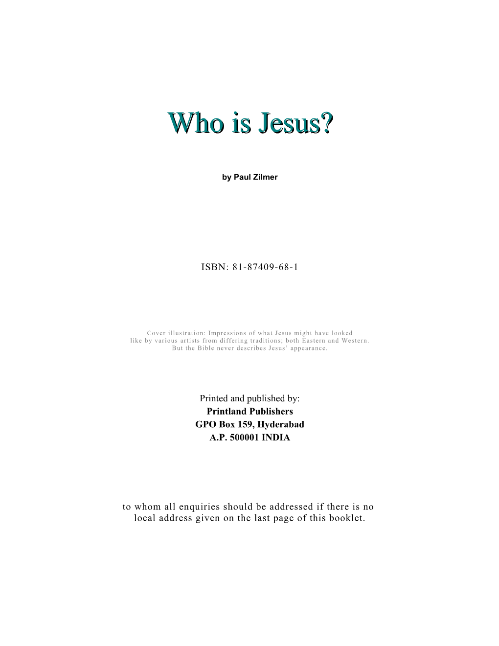 Who Is Jesus?