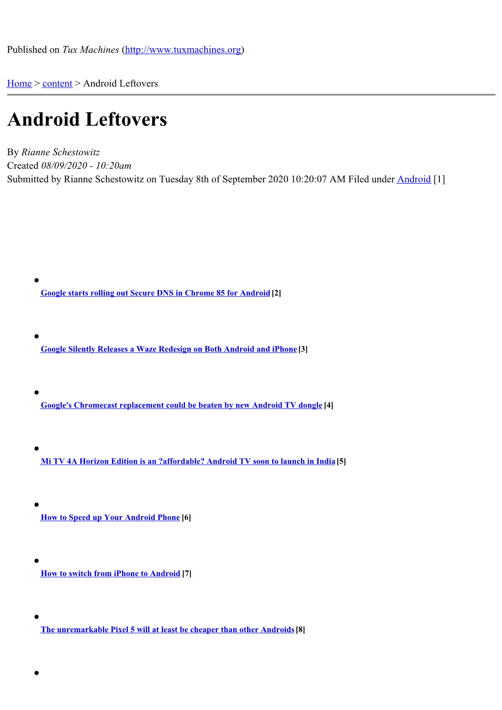 Android Leftovers