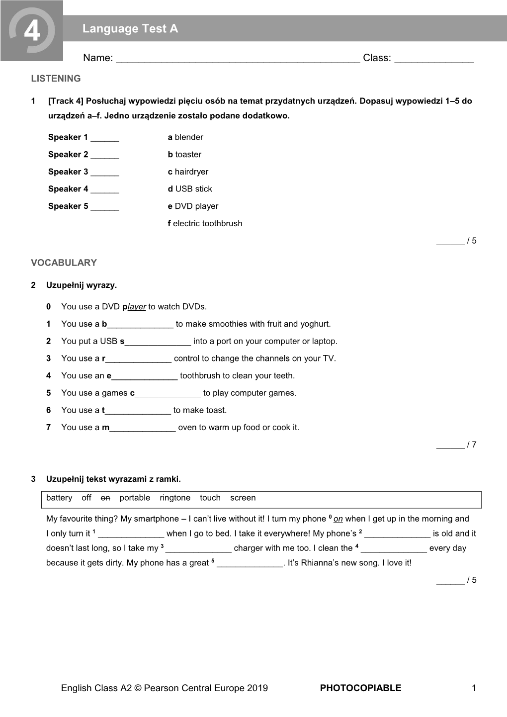 Language Test A