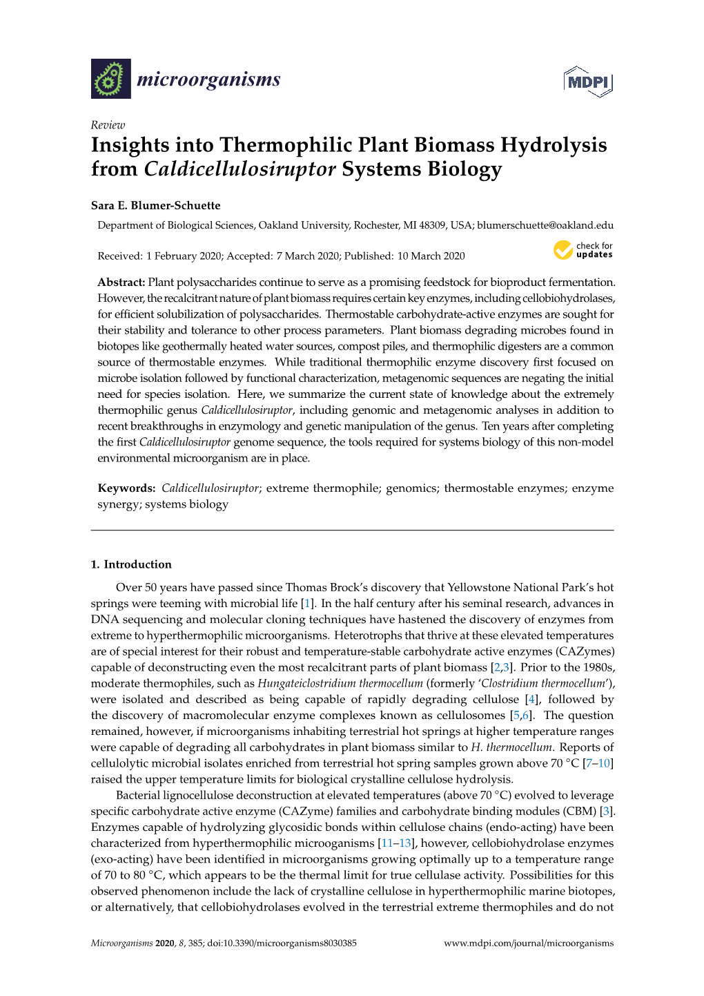 Insights Into Thermophilic Plant Biomass Hydrolysis from Caldicellulosiruptor Systems Biology