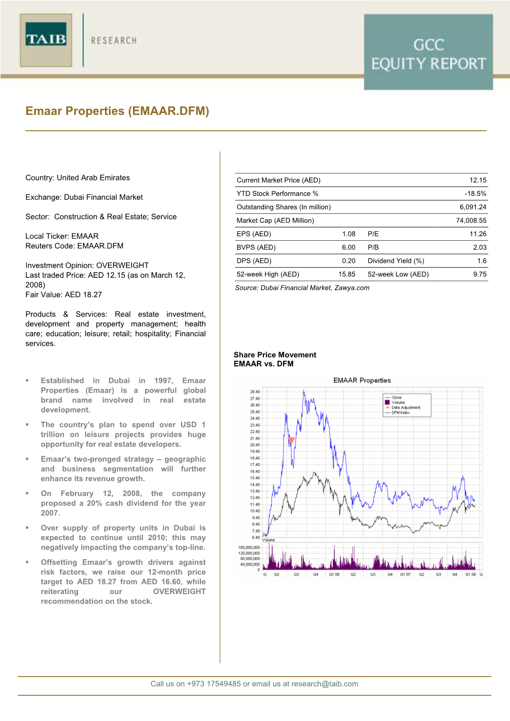 Emaar Properties (EMAAR.DFM)