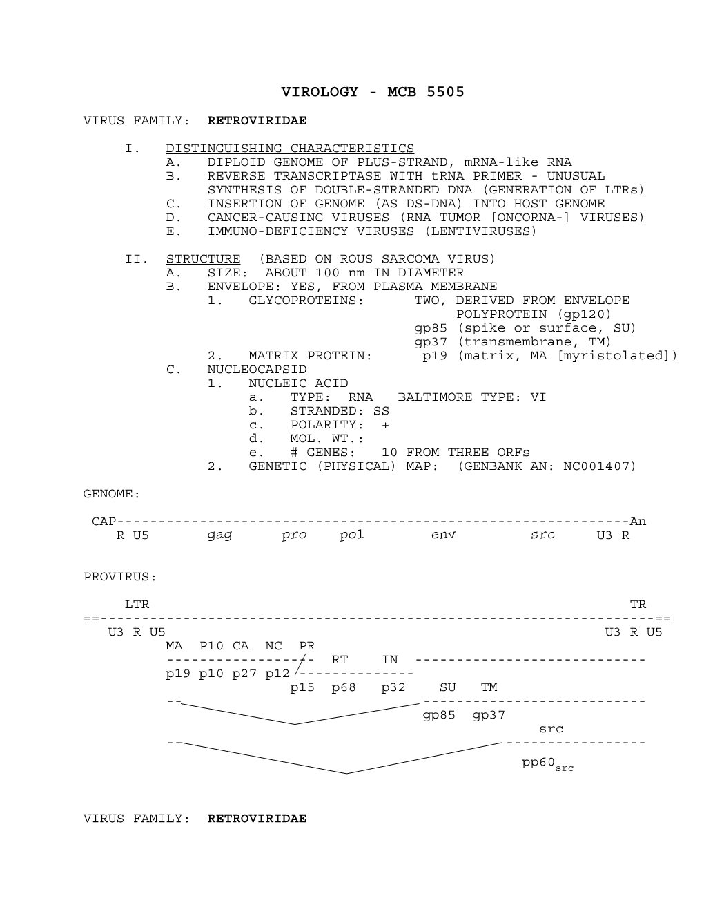 Virology - Mcb 5505