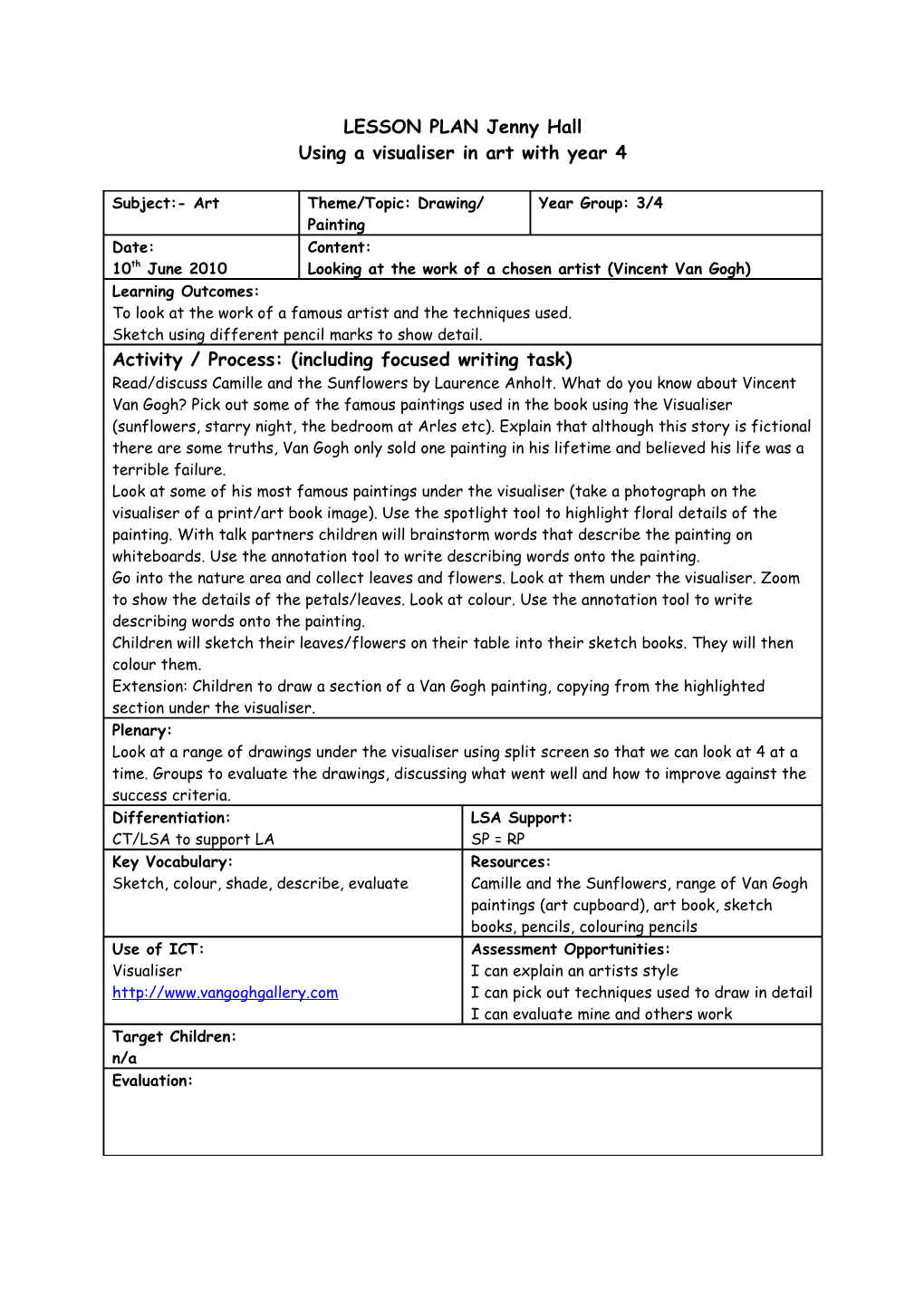 Foundation Subject Planning