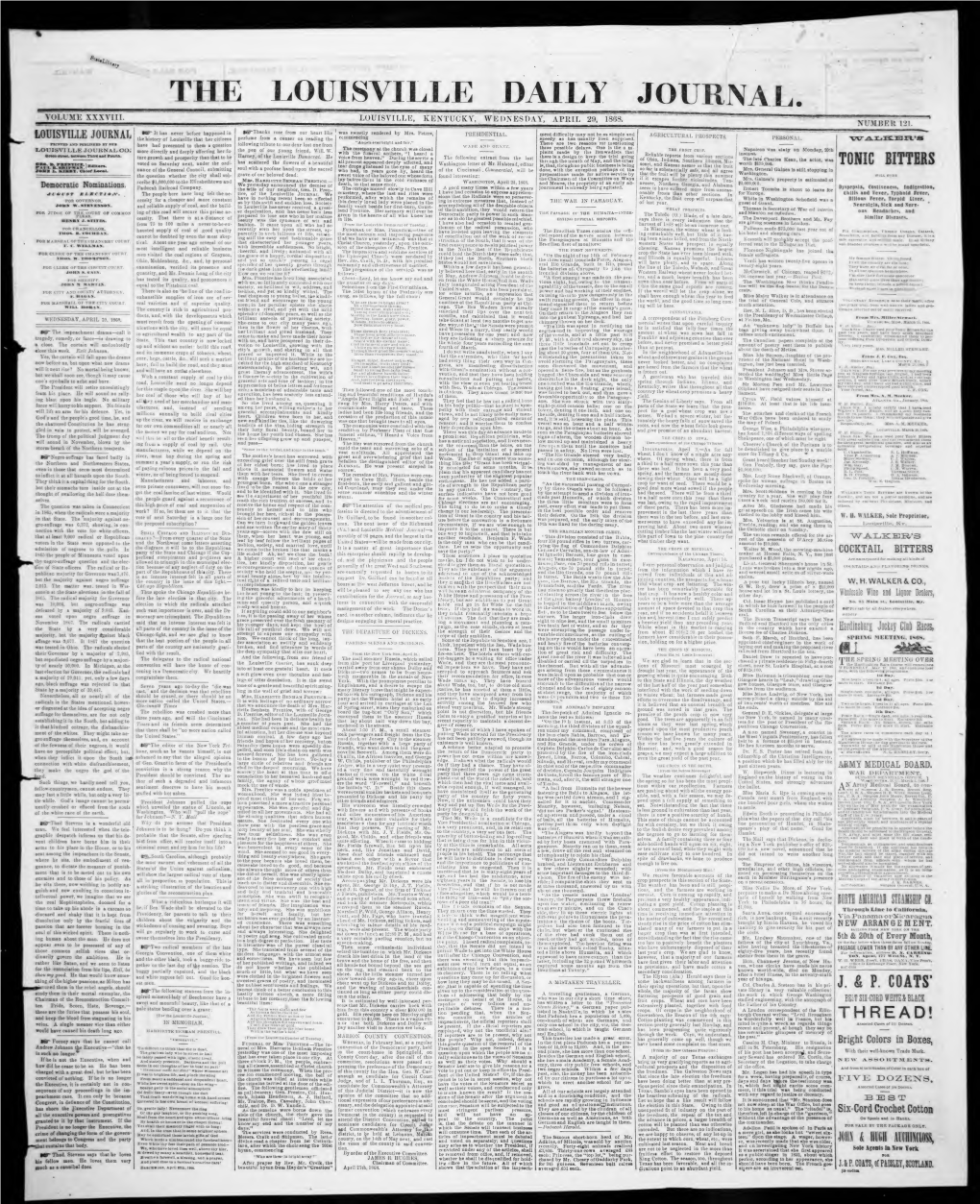 Louisville Daily Journal (Louisville, Ky. : 1833): 1868-04-29