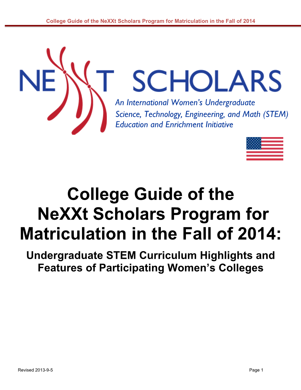 Women's Education in America (WE-Am) Scholars Initiative