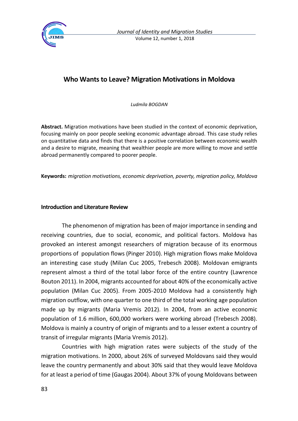 Who Wants to Leave? Migration Motivations in Moldova